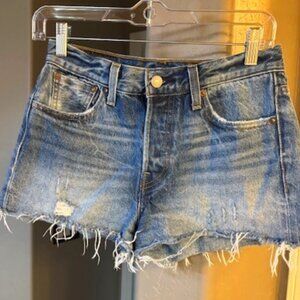 Levi's vintage Denim cutoff shorts with raw hem, size 26